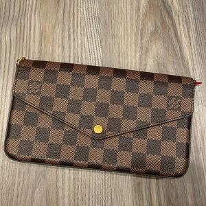 Brown faux leather cross body bag